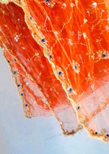 Beautiful Orange Net Lehenga Set