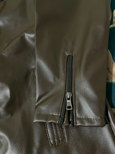 Full Sleeve Faux Leather Jacket- Men&#39;s
