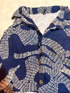 Blue Patterned Top