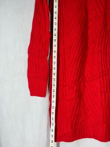 Red Knit Sweater Dress