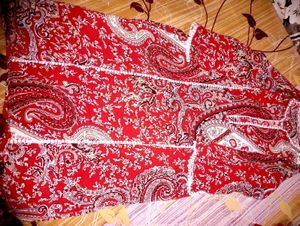 Red Kurta Palazzo With Dupatta