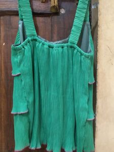 Peacock Green Colour One Strip Stretchable Top