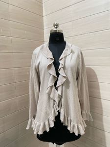 glittery partywear  korean y2k Ruffled Knit Cardig