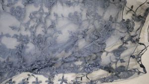 Beautiful Embroidered Grey Dupatta