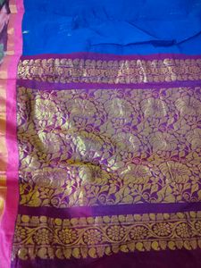 Blue With Pink Combination With Gold Colour
