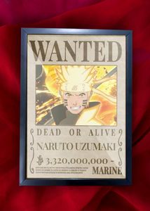 NARUTO UZUMAKI Wanted One Piece Anime Frame 1 Pcs