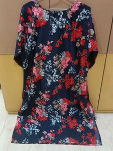 Plus Size Floral Printed Kurta