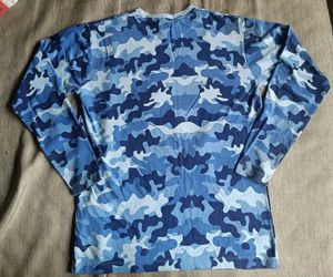 Unisex Blue Camo Long Sleeve T-Shirt