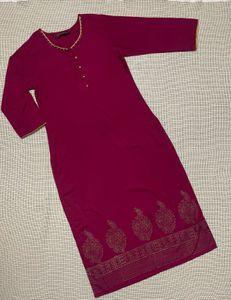 Maroon & Gold Accented Kurti