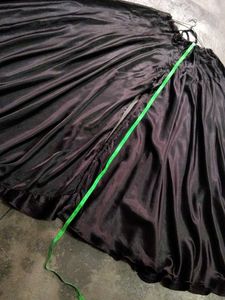 Black Embellished Dress with Cape