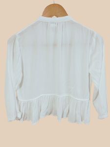 Checked Square Neck Blouse