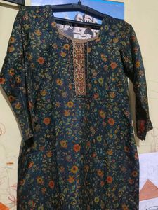 Floral Print Winter Kurta Set