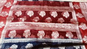 Elegant Navy Blue Banarasi Saree