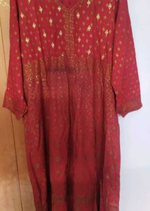 Orange Tunic Top with Embellishments