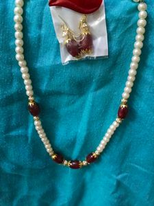 Pearl Necklace & Earring Set