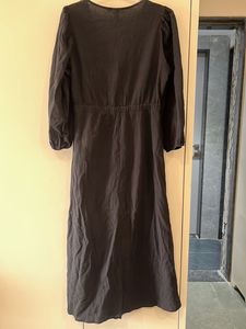 black hm midi dress