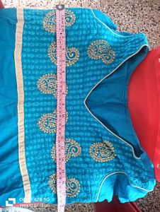 Teal Embroidered Anarkali Dress
