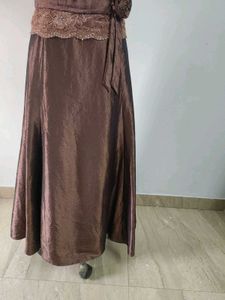 Elegant Brown Ethnic Gown