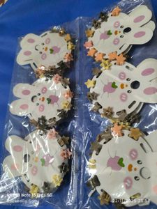 Cute Bunny Hair Clips(12 pkt)120 pc clips