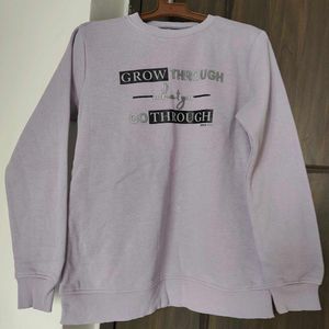 Lavender Graphic Print Sweater