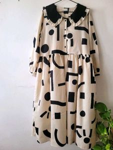 CREAM DRESS W/ COLLAR