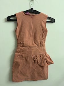 Cute Peach Girls' Dress