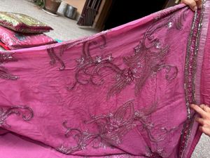 Saree Pink With Beads