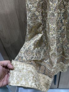 Elegant Beige Embroidered Anarkali