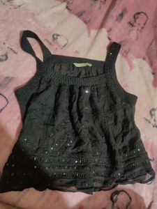 Shimmery Black Top