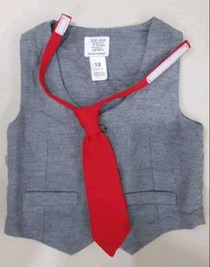 Checkered Baby Shirt with vest and tie