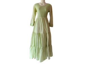 ✨ Elegant Pastel Green Flowy Maxi Dress💚
