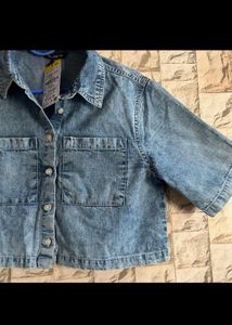 Denim Crop Shirt