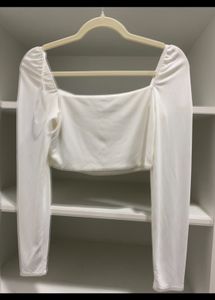 Zara White Long sleeve Top