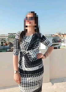 Black N white Printed Dress🔥🖤