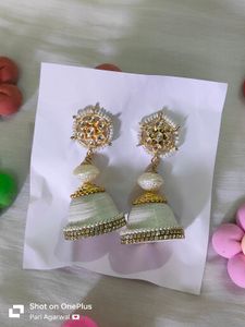Kundan Quilling Paper Earrings 🤍