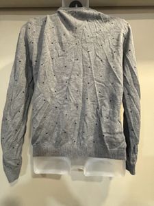 GINGER BLACK POLKA GREY Light Wooden Sweater