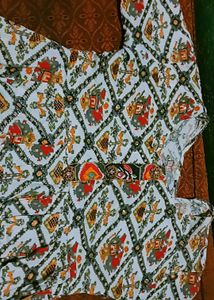 Printed White Kurta