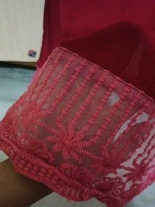 Red Embroidered Dress