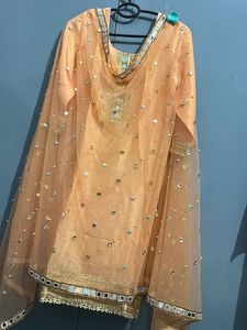 Beautiful Mirror Work Suit With Duppta