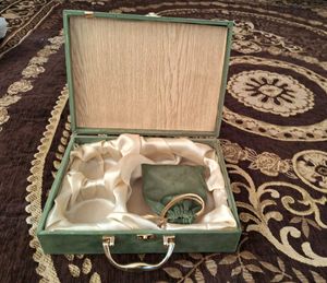 Shringar Vintage Green Velvet Box with Pouch