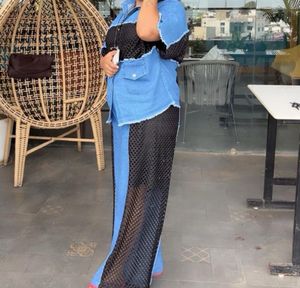 Denim & Mesh Co-ord Set