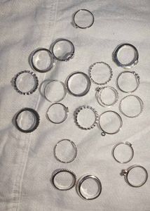 Silver plated Pinteresty rings