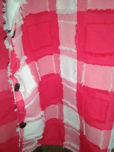 Red &amp; White Plaid Crop Top