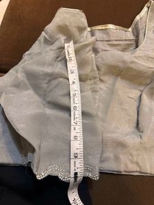 Grey  Shimmery saree with blouse