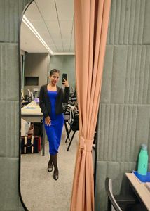 Elegant Blue Bodycon Dress