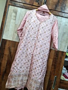 Pink Embroidered Kurta Set