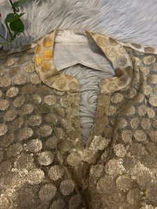 Silk Backless Golden Blouse