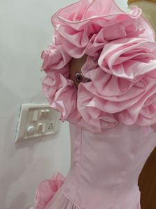 Pink Ruffle Gown