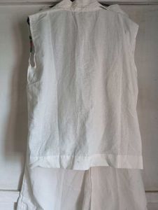 Vintage White Embroidered Lounge Set