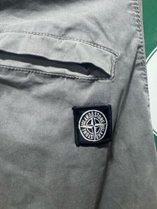 Stone Island Grey Straight Fit Easy Pants